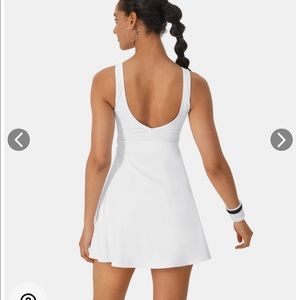 NWT - V-Neck Side Pocket 2-Piece Set Flared Tennis Dress